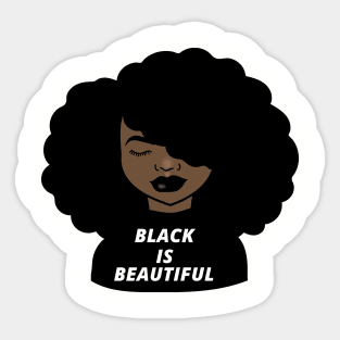 Black is Beautiful Melanin Girl Afro African Sticker